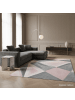 KADIMA DESIGN Teppich Kurzflor Waschbar Geometrisch ANDALO Strapazierfähig OEKO-TEX in Pink