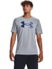 Under Armour T-Shirt "UA Big Logo Fill Short Sleeve" in Grau