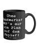 Mr. & Mrs. Panda Kaffeetasse Spruch Handwerker Lebensart mit Spruch in Schwarz