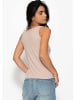 SASSYCLASSY Tank Top mit Ausschnitt in Beige