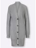 Heine Longstrickjacke in grau-meliert
