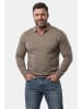 Men Plus Poloshirt in braun grau