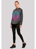 F4NT4STIC Oversized Hoodie Alien Kopf in charcoal