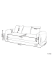 Beliani 3-Sitzer Sofa VINLIDEN in Beige/Braun - (W) 217 x (H) 62 x (L) 87 cm