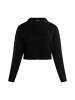 myMo Damen Cropped Pullover in Schwarz