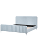 Beliani Doppelbett LUNAN in Blau/Silber - (W) 186 x (H) 101 x (L) 215 cm