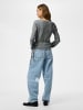Pieces Strickteil in Medium Grey Melange