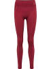 Hummel Hummel Leggings Hmlte Multisport Damen Dehnbarem Schnelltrocknend Nahtlosen in CABERNET/APPLE BUTTER MELANGE