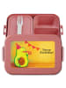 Mr. & Mrs. Panda MEPAL Bentobox Avocado Geburtstag Design mit Sp... in Rot Pastell