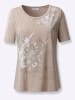 WITT WEIDEN Kurzarmshirt in beige-sesam-bedruckt