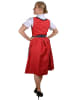 Edelnice Edelnice Midi Dirndl 3-teilig Streublümchen in rot,schwarz,weiß