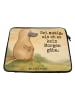 Mr. & Mrs. Panda Notebooktasche Schnabeltier Mut Design mit Spruch in Weiß