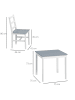 HOMCOM Essgruppe-75L x 75B x 75H cm-Grau