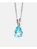 Diamant L'éternel Halskette aus 375 Weißgold mit Topas