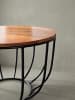 KADIMA DESIGN Couchtisch | Sheesham/Metall, 60x60x39cm, Industrial