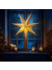 MARELIDA LED Papierstern Samtstern Weihnachtsstern D: 58cm in creme