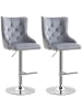HOMCOM Barhocker-Set-46L x 55B x 123H cm-Grau+Silber