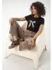 Aniston CASUAL T-Shirt in schwarz-weiß-taupe