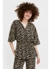 Finn Flare Kurzarm Bluse Print in black
