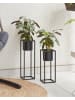 Beliani Outdoor Blumentopf IDRA in Schwarz - (W) 15 x (H) 50 x (L) 15 cm