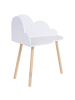 Beliani 2-tlg Kindertisch und Stuhlset CLOUDY in Weiß/Braun