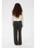 Soaked in Luxury Casual Hose SLMarcela Lockere Passform in Black W White Stripes