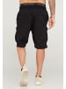 behype Cargoshorts - Kurze Hose für Herren im Regular-Fit in Schwarz