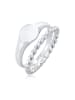 Elli Ring 925 Sterling Silber Ring Set, Siegelring in Silber