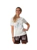 tectake T-Shirt mit stimmungsvollem Aufdruck, weiß