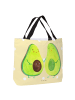 Mr. & Mrs. Panda Tote Bag Avocado Pärchen ohne Spruch in Gelb Pastell