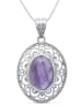 mantraroma 925er Silber - Ketten (L) 27 x (B) 45 mm mit Amethyst