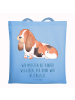 Mr. & Mrs. Panda Tragetasche Hund Basset Hound mit Spruch in Sky Blue