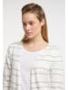 DreiMaster Maritim Damen Cardigan in Wollweiss Grau Melange