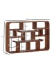 FineBuy Wandregal "FB80756" in Braun /