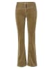 KOROSHI Damen Cordhose Korsett Botcut Pushup in khaki