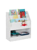 relaxdays Kinderbücherregal in Weiß - (B)70 x (H)80 x (T)30 cm