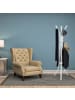 relaxdays Garderobenständer in Weiß - (B)55 x (H)175 x (T)55 cm
