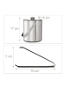 relaxdays Eisbehälter mit Eiszange in Silber - 1,5 Liter