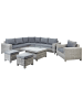 Beliani 7-tlg Lounge Set TEGLIO in Grau/Beige