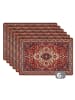 OnlyWow Platzset - Tischset (6-teilig) Rot, abwaschbar