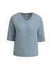 Milano Italy V-Ausschnitt Pullover 1/2 Sleeve in Cornflower Blue