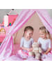 relaxdays Steckregal Prinzessinnenschloss in Rosa - (B)110 x (H)128 x (T)37 cm