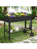 COSTWAY Hochbeet mit Rollen in Schwarz