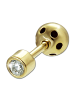 GoldDream Echtgold, 333er Gelbgold Damen Ohrstecker Zirkonia Ohrring ca. 2,5mm