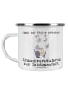 Mr. & Mrs. Panda Emaille Tasse Schmuckverkäuferin Leidenschaft m... in Weiß