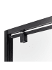 Beliani Duschkabine DARLI in Transparent/Schwarz - (W) 90 x (H) 185 x (L) 90 cm