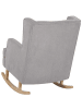 Beliani Schaukelsessel TRONDHEIM in Grau/Braun - (W) 72 x (H) 97 x (L) 83 cm