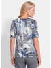GOLDNER Viskoseshirt mit femininem Paisley-Print in blau / grau / gemustert