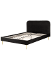 Beliani 2-tlg Doppelbett FLAYAT in Schwarz/Gold