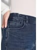 GOLDNER Kurzgröße:  Schlaghose 5-Pocket Jeans-Culotte VERA in dunkelblau